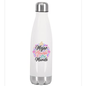 La Mejor Abuela del Mundo Hispanic Grandma & Mother's Day Stainless Steel Insulated Water Bottle