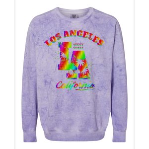 LA Retro Los Angeles Colors Colorblast Crewneck Sweatshirt