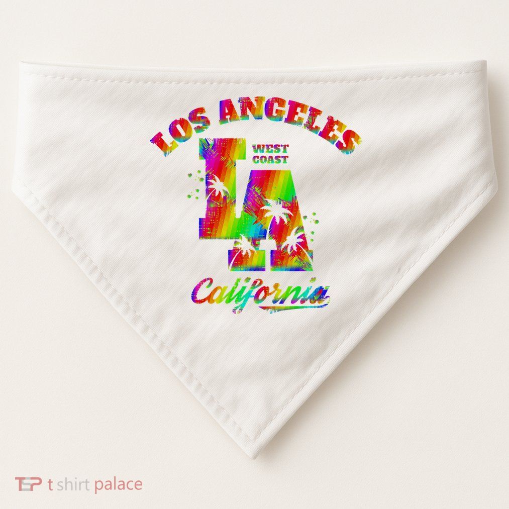 LA Retro Los Angeles Colors USA-Made Doggie Bandana
