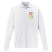 LA Retro Los Angeles Colors Performance Long Sleeve Polo