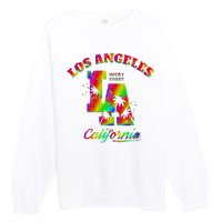 LA Retro Los Angeles Colors Premium Crewneck Sweatshirt