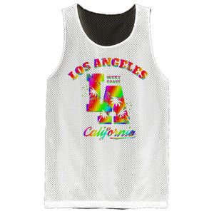 LA Retro Los Angeles Colors Mesh Reversible Basketball Jersey Tank