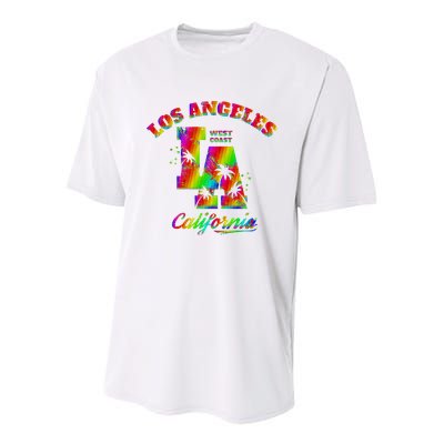 LA Retro Los Angeles Colors Youth Performance Sprint T-Shirt