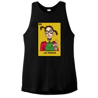 La Toxica 69 Lottery Card Ladies PosiCharge Tri-Blend Wicking Tank