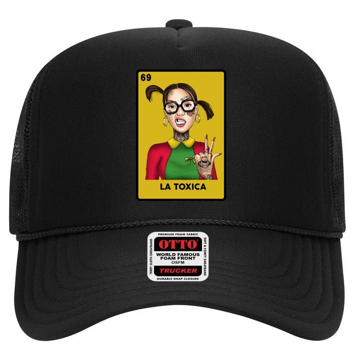 La Toxica 69 Lottery Card High Crown Mesh Back Trucker Hat