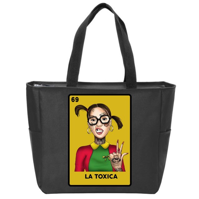 La Toxica 69 Lottery Card Zip Tote Bag