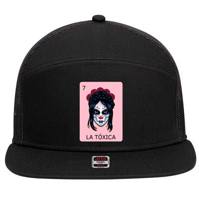 La Toxica Sugar Skull  7 Panel Mesh Trucker Snapback Hat