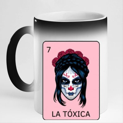 La Toxica Sugar Skull  11oz Black Color Changing Mug