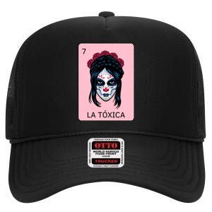 La Toxica Sugar Skull  High Crown Mesh Back Trucker Hat