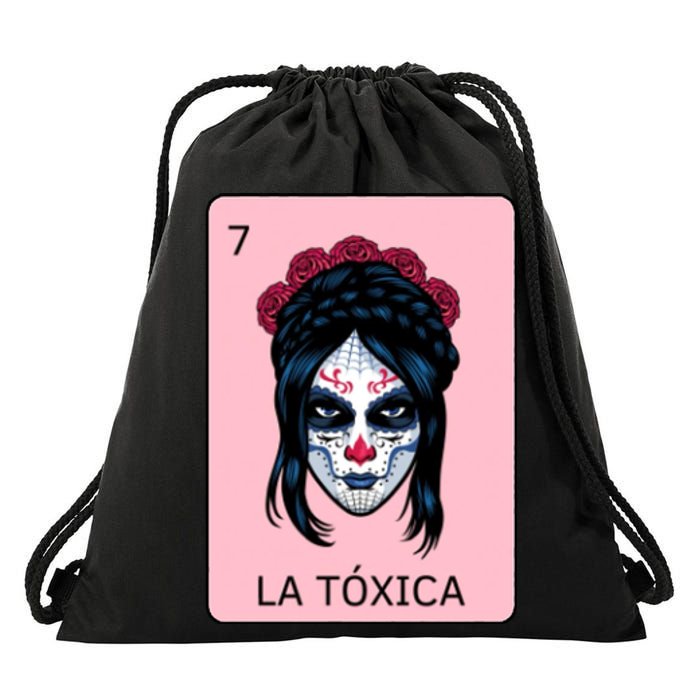 La Toxica Sugar Skull  Drawstring Bag