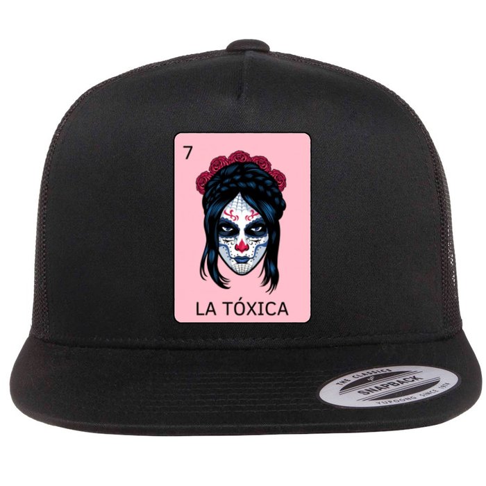 La Toxica Sugar Skull  Flat Bill Trucker Hat