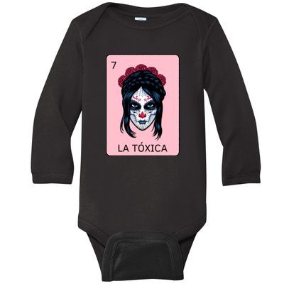 La Toxica Sugar Skull  Baby Long Sleeve Bodysuit