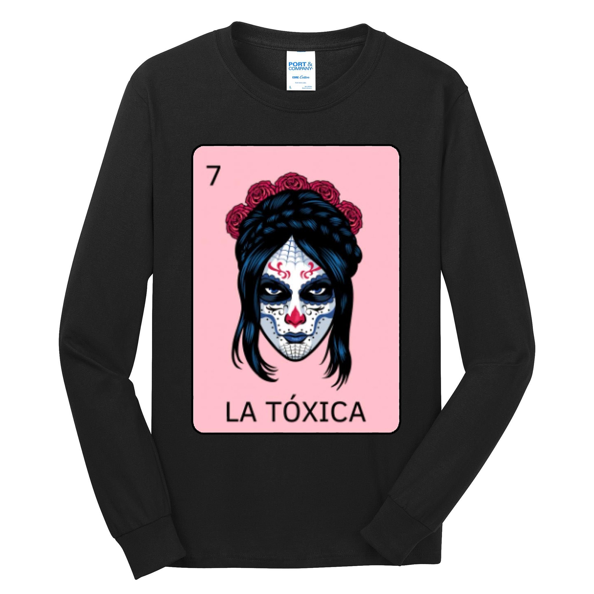 La Toxica Sugar Skull  Tall Long Sleeve T-Shirt