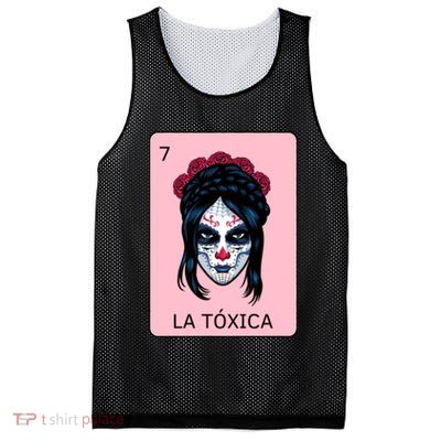 La Toxica Sugar Skull  Mesh Reversible Basketball Jersey Tank