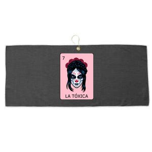 La Toxica Sugar Skull  Large Microfiber Waffle Golf Towel