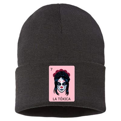 La Toxica Sugar Skull  Sustainable Knit Beanie