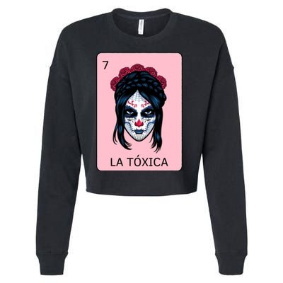 La Toxica Sugar Skull  Cropped Pullover Crew