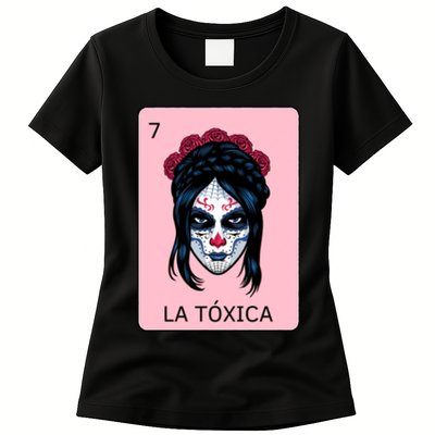 La Toxica Sugar Skull  Womens T-Shirt