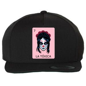 La Toxica Sugar Skull  Wool Snapback Cap