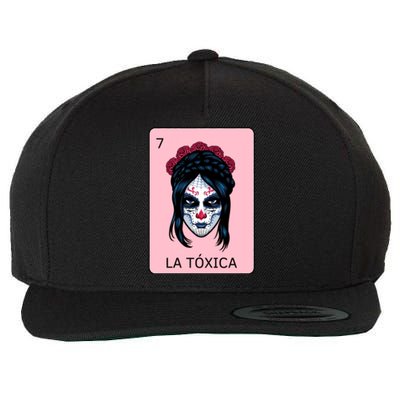 La Toxica Sugar Skull  Wool Snapback Cap