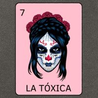 La Toxica Sugar Skull  Cotton Canvas Backpack