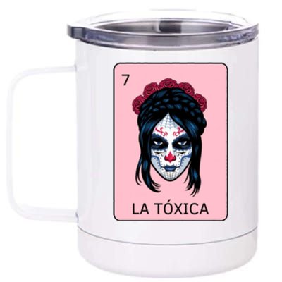 La Toxica Sugar Skull  12 oz Stainless Steel Tumbler Cup