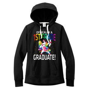 Ly A 1St Grade Graduate Unicorn Cute Gift Women's Fleece Hoodie