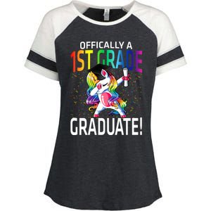 Ly A 1St Grade Graduate Unicorn Cute Gift Enza Ladies Jersey Colorblock Tee