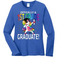 Ly A 1St Grade Graduate Unicorn Cute Gift Ladies Long Sleeve Shirt