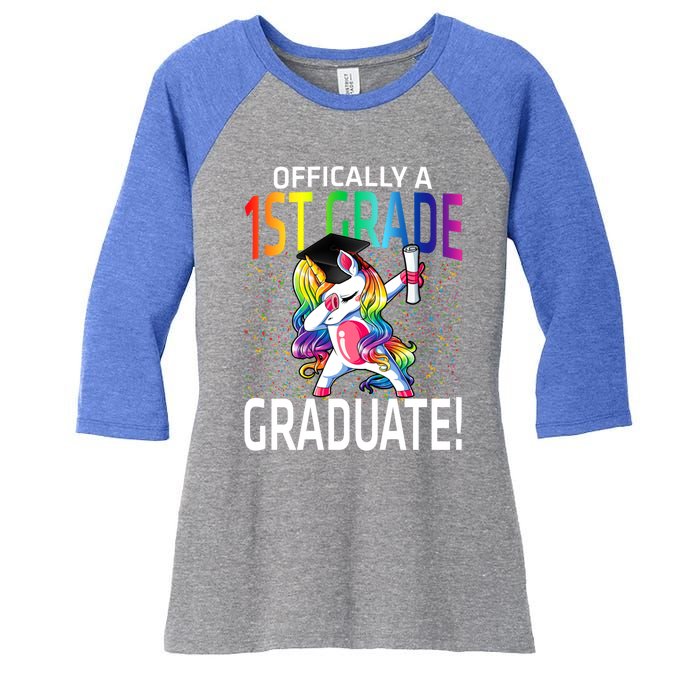 Ly A 1St Grade Graduate Unicorn Cute Gift Women's Tri-Blend 3/4-Sleeve Raglan Shirt