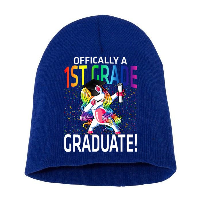 Ly A 1St Grade Graduate Unicorn Cute Gift Short Acrylic Beanie