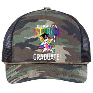 Ly A 1St Grade Graduate Unicorn Cute Gift Retro Rope Trucker Hat Cap