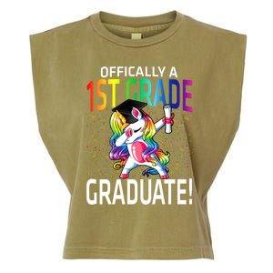 Ly A 1St Grade Graduate Unicorn Cute Gift Garment-Dyed Women's Muscle Tee