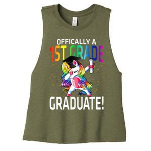 Ly A 1St Grade Graduate Unicorn Cute Gift Women's Racerback Cropped Tank