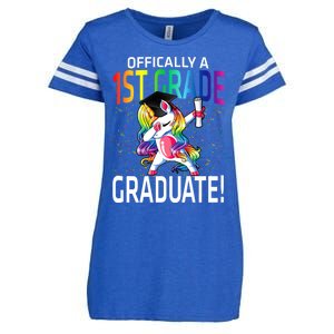 Ly A 1St Grade Graduate Unicorn Cute Gift Enza Ladies Jersey Football T-Shirt