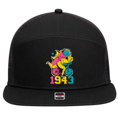 Lsd Acid 1943 Hofn Bicycle Day Psychedelic Trip Lysergic Cute Gift 7 Panel Mesh Trucker Snapback Hat