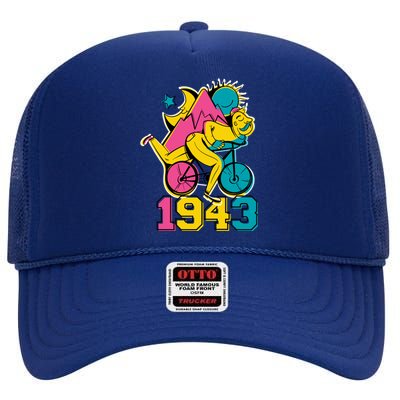 Lsd Acid 1943 Hofn Bicycle Day Psychedelic Trip Lysergic Cute Gift High Crown Mesh Back Trucker Hat