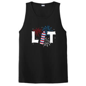 Lit American 4th Of July US Patriotic Pride Gift PosiCharge Competitor Tank