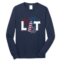 Lit American 4th Of July US Patriotic Pride Gift Long Sleeve Shirt