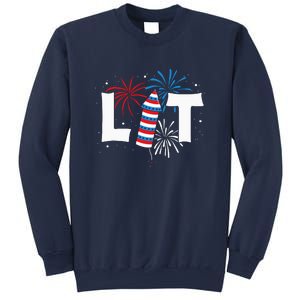 Lit American 4th Of July US Patriotic Pride Gift Sweatshirt