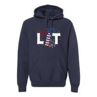 Lit American 4th Of July US Patriotic Pride Gift Premium Hoodie