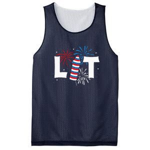 Lit American 4th Of July US Patriotic Pride Gift Mesh Reversible Basketball Jersey Tank