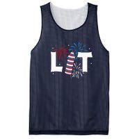 Lit American 4th Of July US Patriotic Pride Gift Mesh Reversible Basketball Jersey Tank