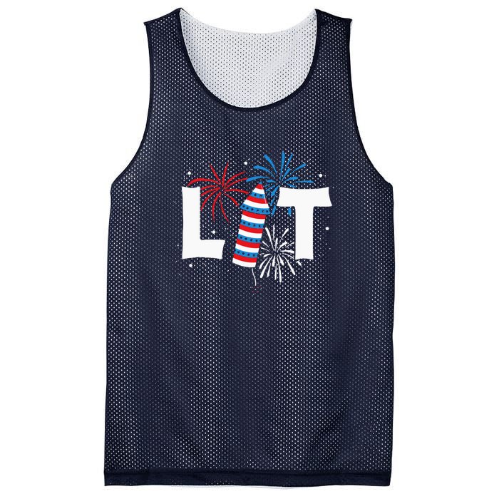 Lit American 4th Of July US Patriotic Pride Gift Mesh Reversible Basketball Jersey Tank