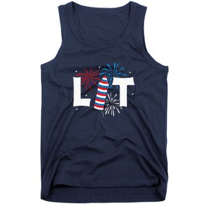 Lit American 4th Of July US Patriotic Pride Gift Tank Top