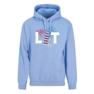 Lit American 4th Of July US Patriotic Pride Gift Unisex Surf Hoodie