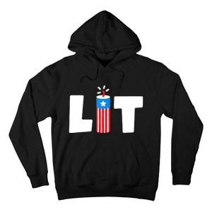 Lit American 4th of July US Patriotic Pride Hoodie