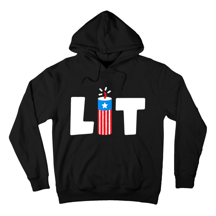 Lit American 4th of July US Patriotic Pride Hoodie