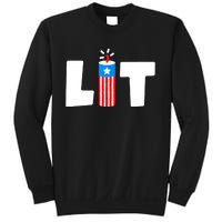 Lit American 4th of July US Patriotic Pride Sweatshirt