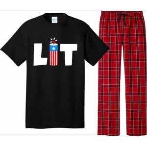 Lit American 4th of July US Patriotic Pride Pajama Set